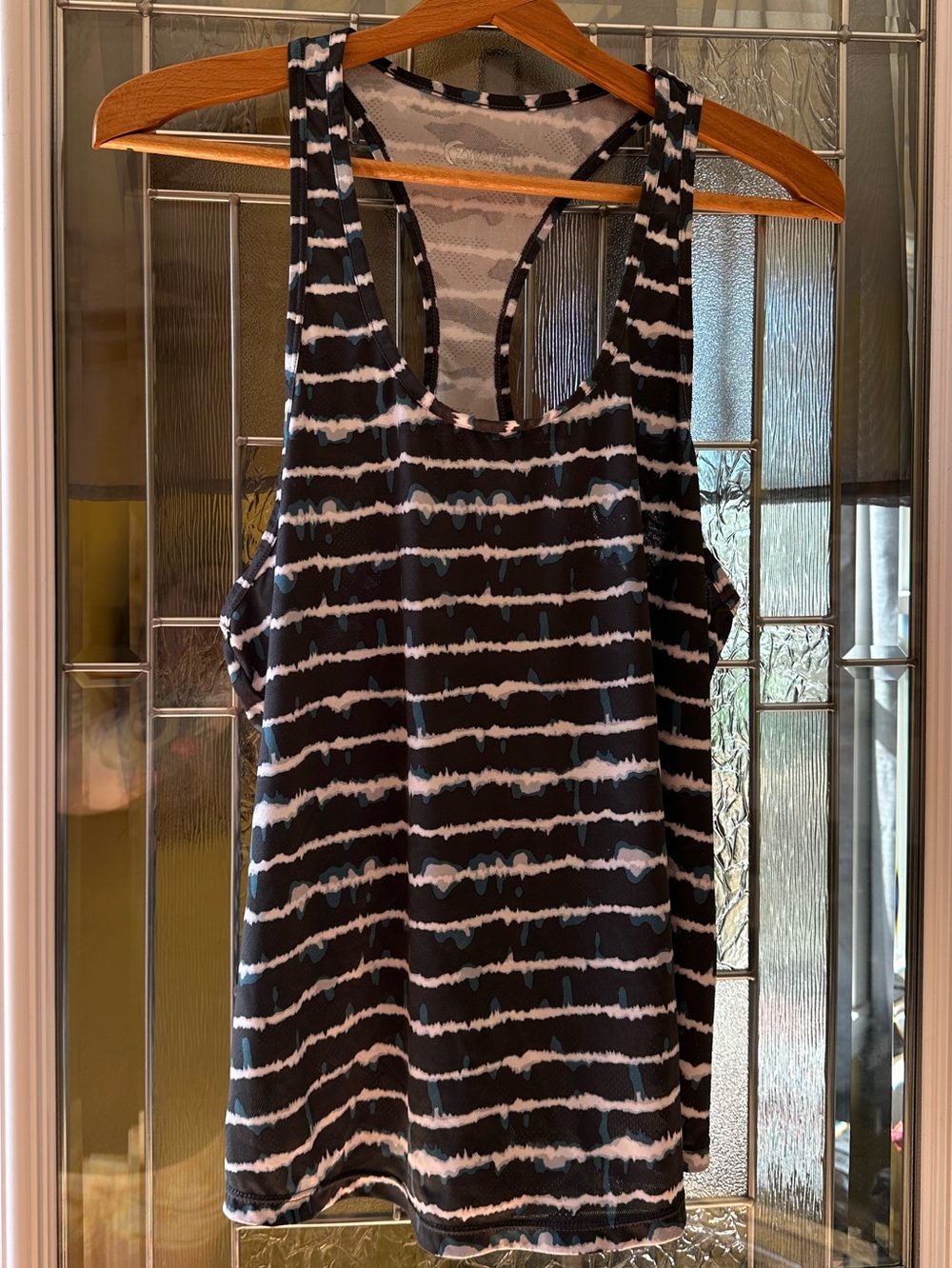 Striped Racerback Tank Top in Black & White